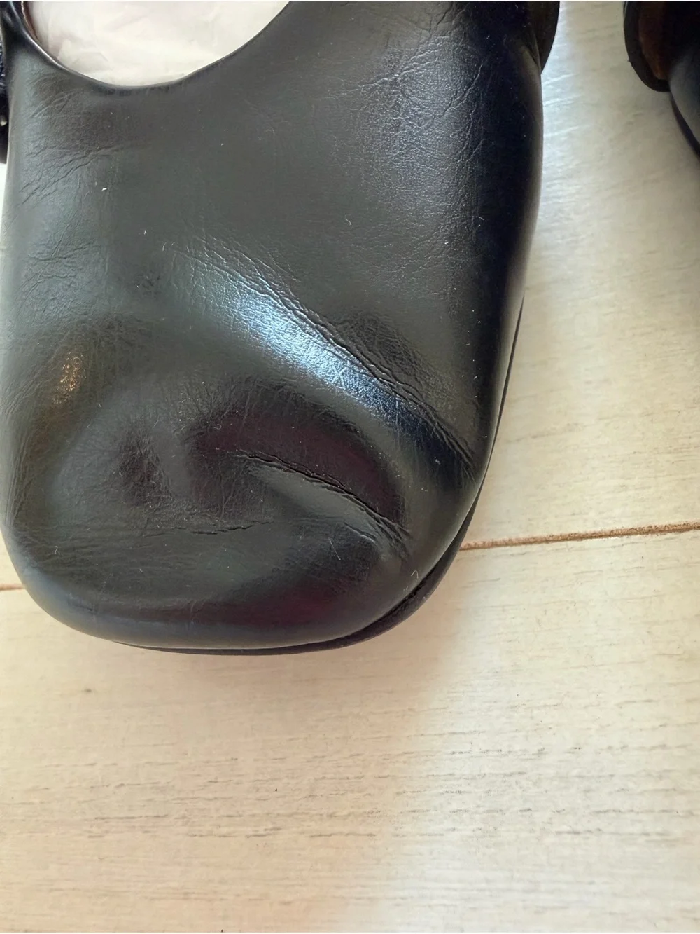 Ganni Black Ballerina Flats with Silver Buck sz 36